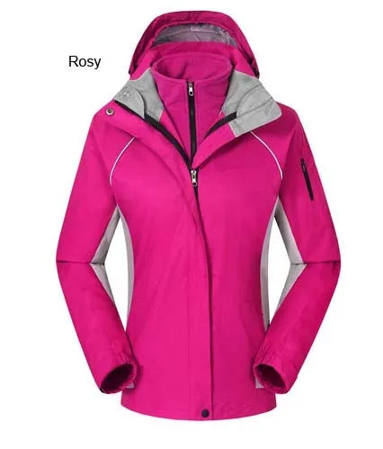 TRVLWEGO Woman Winter Trekking Ski Jacket Camping Climbing Single Double Plate Waterproof Windproof Thickening Hiking Clothing