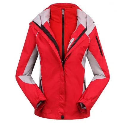 TRVLWEGO Woman Winter Trekking Ski Jacket Camping Climbing Single Double Plate Waterproof Windproof Thickening Hiking Clothing
