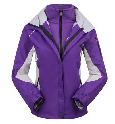 TRVLWEGO Woman Winter Trekking Ski Jacket Camping Climbing Single Double Plate Waterproof Windproof Thickening Hiking Clothing