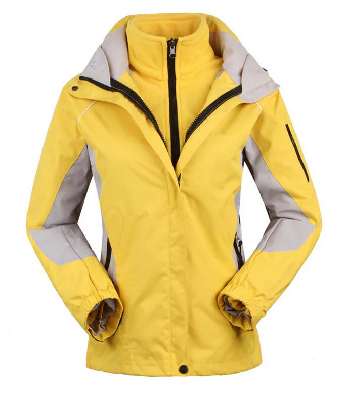 TRVLWEGO Woman Winter Trekking Ski Jacket Camping Climbing Single Double Plate Waterproof Windproof Thickening Hiking Clothing