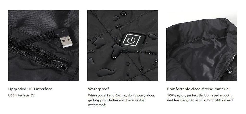 Women Heating Vest Autumn and Winter Cotton Vest USB Infrared Electric Heating suit Women Flexible Thermal Winter Warm Jacket