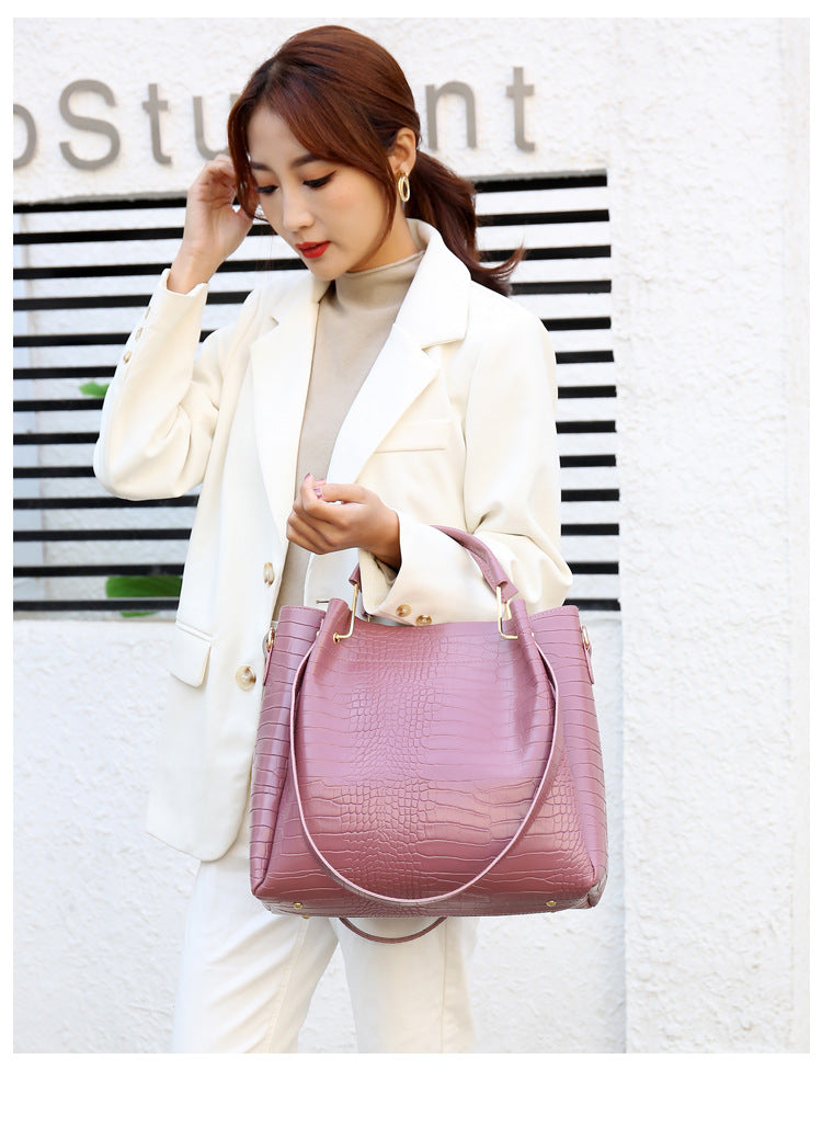 Women's Handbag 4-piece Set Women's Shoulder Bag Fashion Purse Vintage Leather Bag Large Capacity Handbag Inclined Shoulder Bag