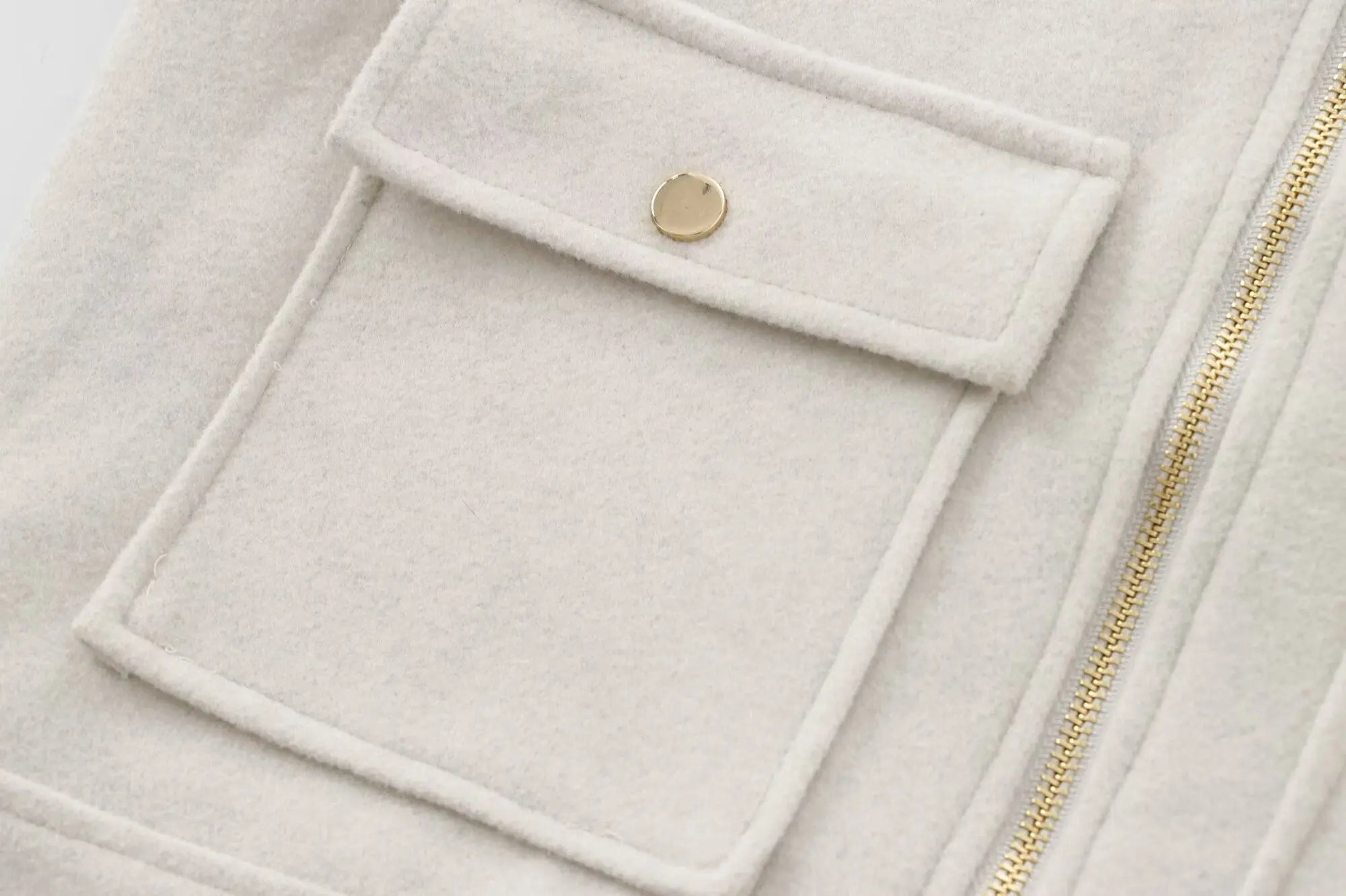 Women's Zipper Jacket Coat New Winter Long Sleeve Pocket Outerwear Coat Short Street Elegant Women's Jacket