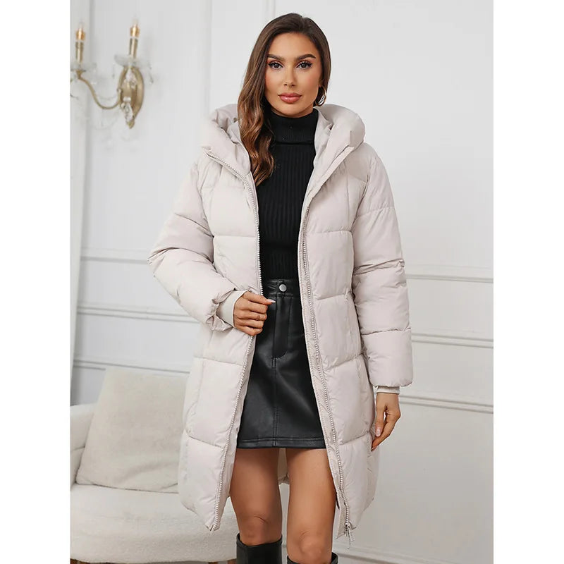 Women Long Coat 2025 New Autumn Winter Parkas Female Thick Down Cotton Coat Femme Casual Short Warm Thick Outerwear Ladies Top