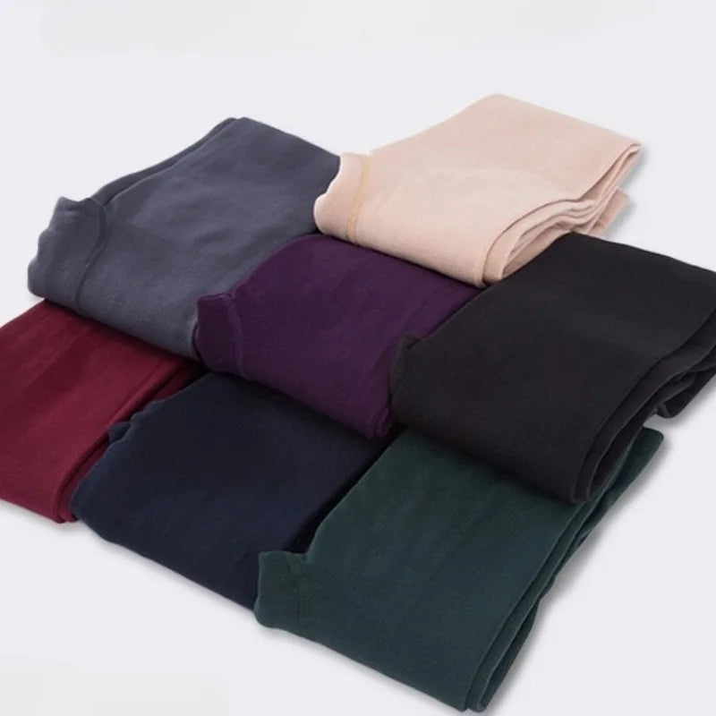 8 Colors Velvet Stretchy Tights for Women Soft Breathable Solid Color Pantyhose Thickness Thermal Legging Warm Stylish Stockings