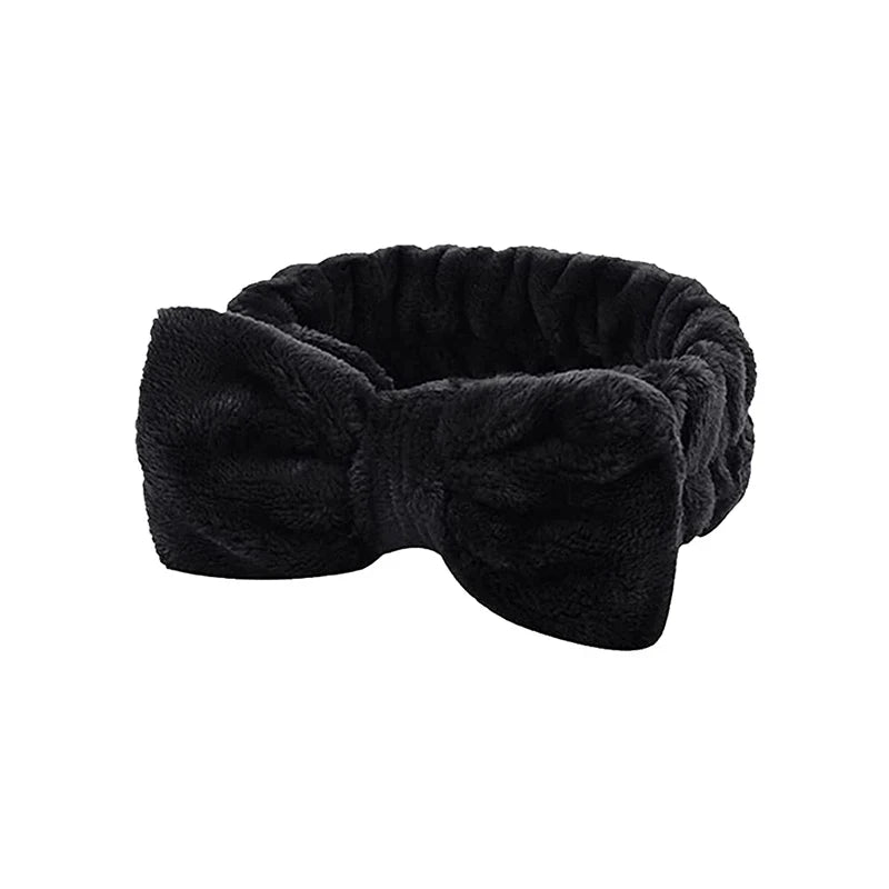 Cute Fashion Multifunctional Women's Face Washing Cuffs Waterproof Water Absorbent Wrist Cotton Velvet Hairband Hair Accessories