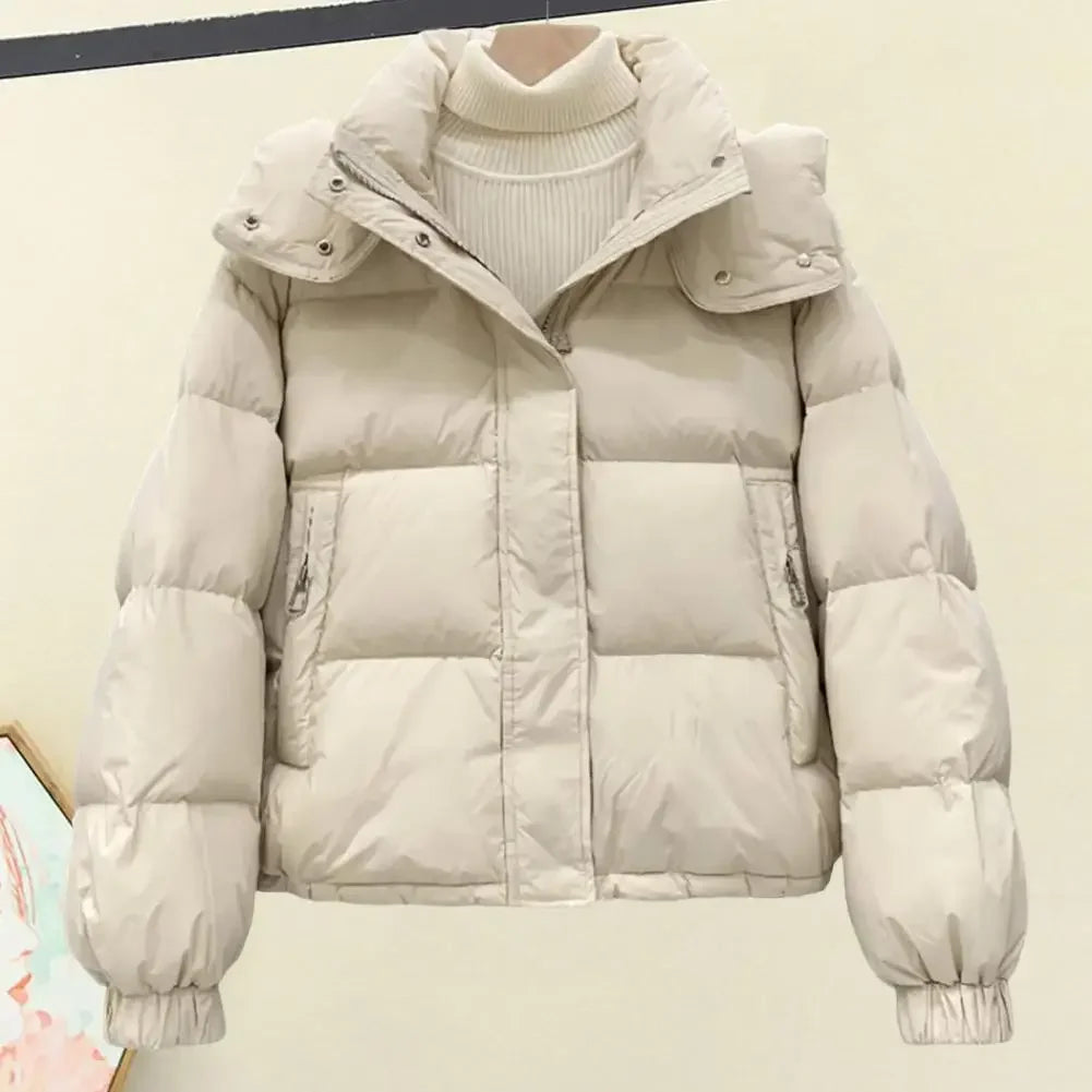 Women 2025 New Winter Jacket Casual Loose Down Coat Oversize Hooded Warm Soft Cotton Puffer Snow Wear Jackets