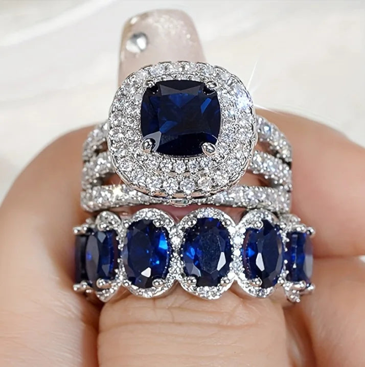 Super Shiny Egg-Shaped Gemstone Women Men's Ring Micro Inlaid Cubic Zirconia Luxury Sparkling Full Diamond Rings Trendy Hot Sale