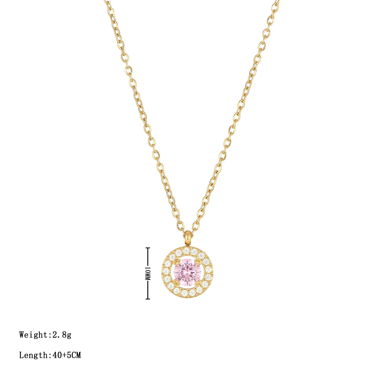 Stainless Steel 14K Gold Heart Pendant Necklace Women's Simple Chain Stylish Design Sense Jewelry Double Layer