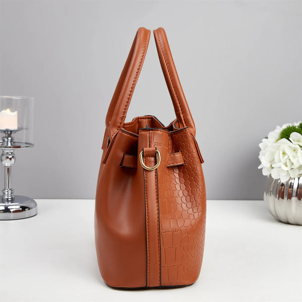 12.4 inch 31cm)New Crocodile Pattern Women's Shoulder Bag; Large Capacity Handbag; Mother and Child Bag; Crossbody Bag