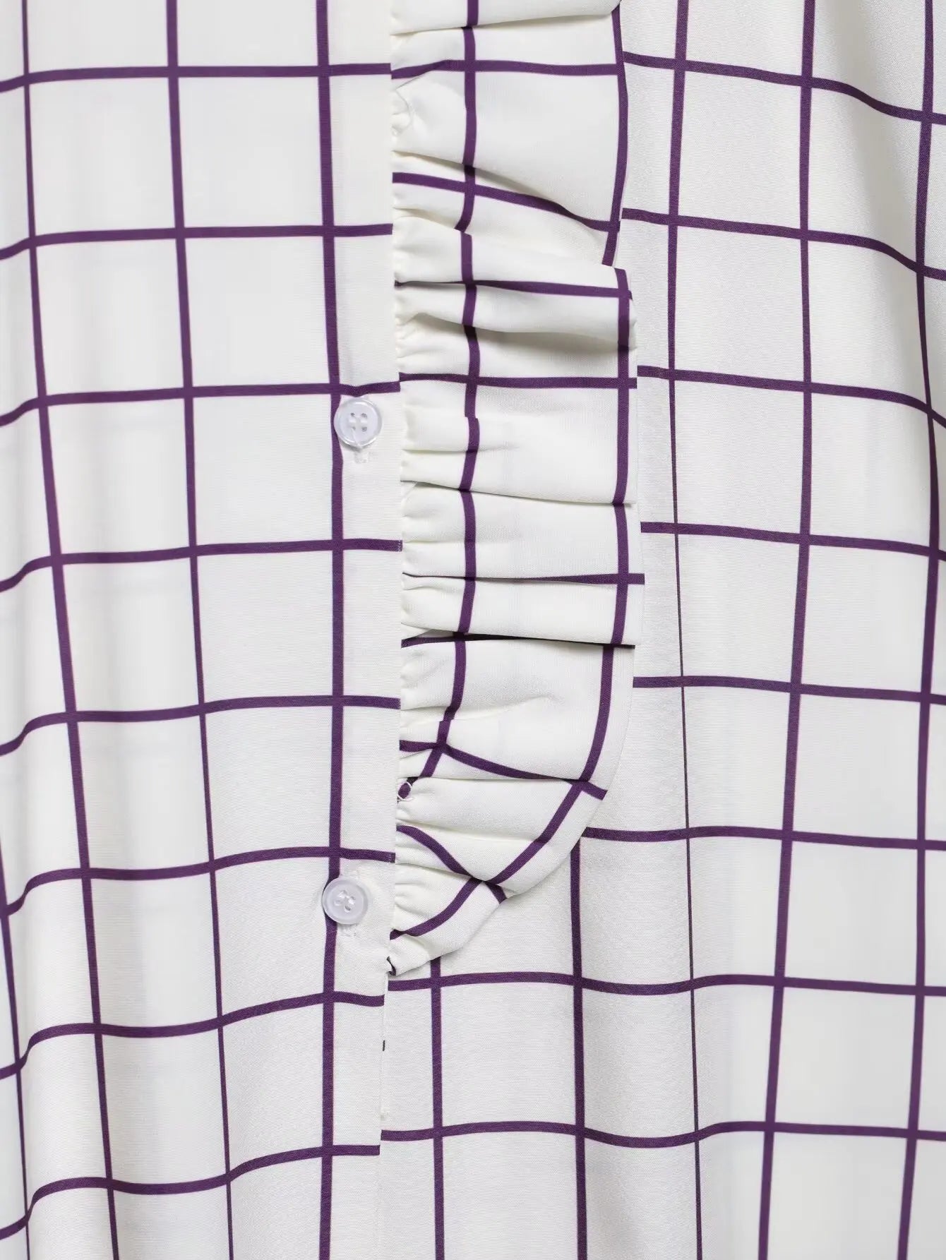 Yaphleet Women Elegant Ruffles Loose Purple Shirts 2025 Fashion Ladies Casual Blouses for Festival Female Chic Tops Clothes
