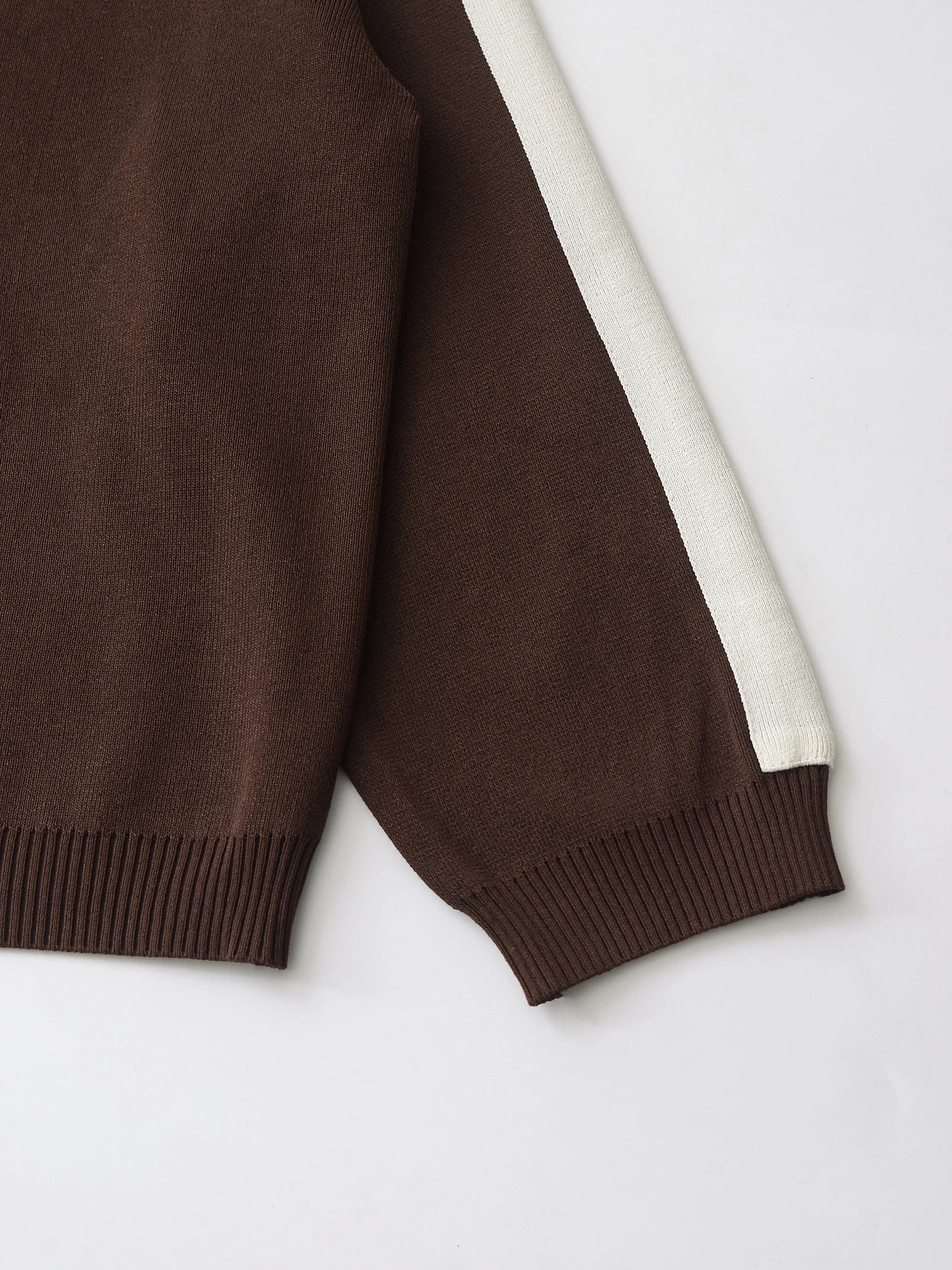 DUOPERI Women Fashion 2 Piece Sets Brown Pullover Sweatshirts & High Elastic Waist Trousers Feamle Chic Lady Pants Set