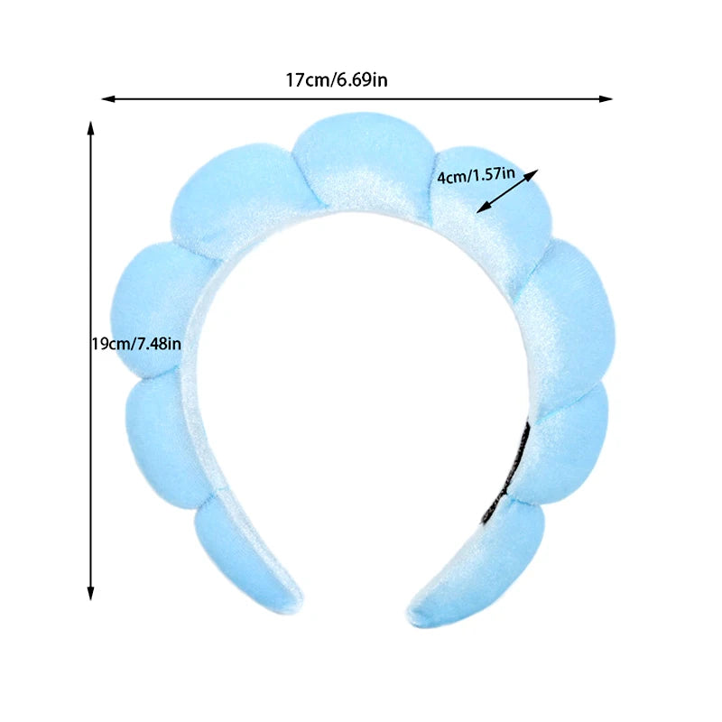 Cute Fashion Multifunctional Women's Face Washing Cuffs Waterproof Water Absorbent Wrist Cotton Velvet Hairband Hair Accessories