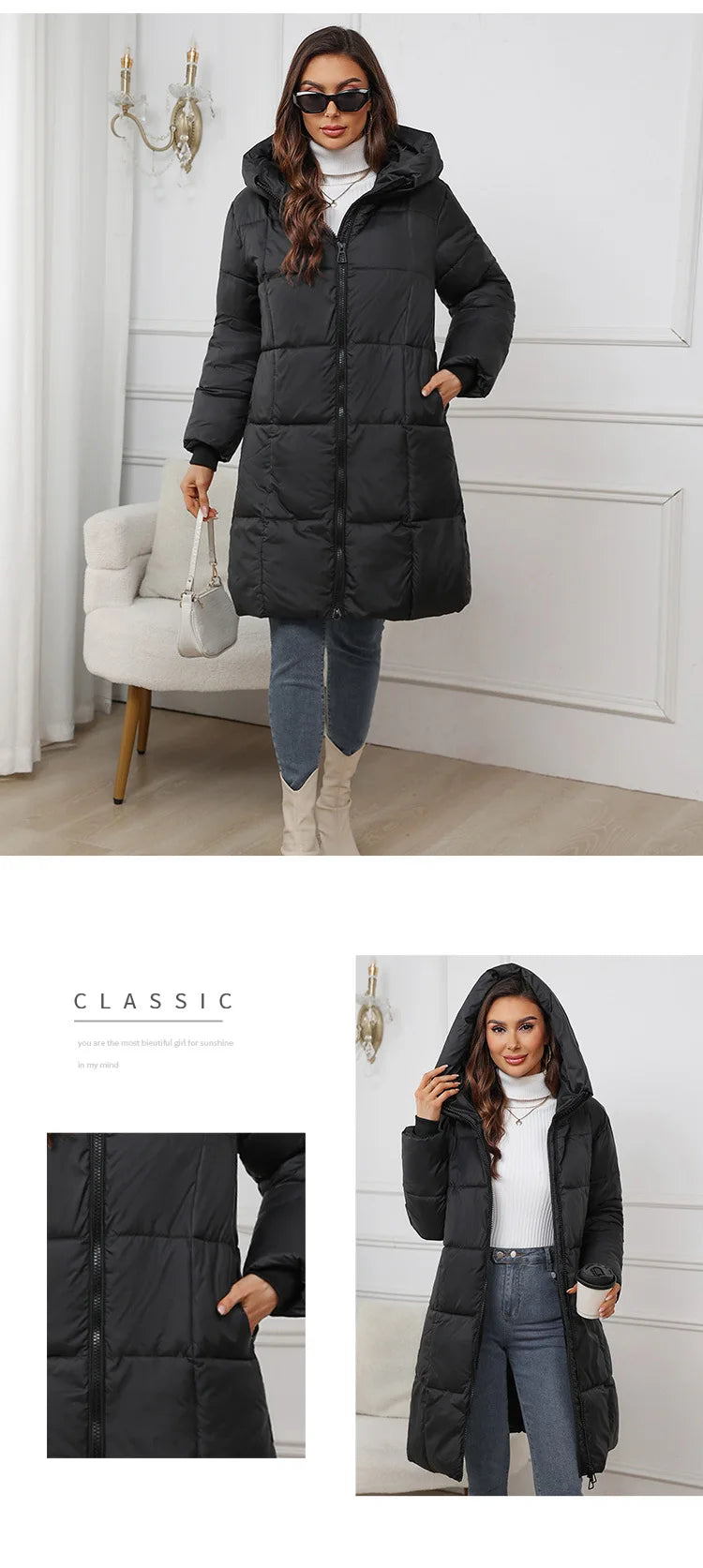 Women Long Coat 2025 New Autumn Winter Parkas Female Thick Down Cotton Coat Femme Casual Short Warm Thick Outerwear Ladies Top