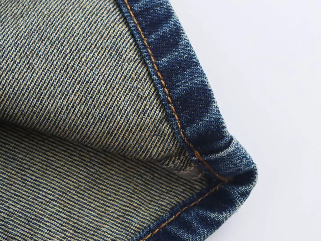 HH Women 2025 Fashion Straight Jeans Vintage Solid Casual High Waist Wide Leg Denim Pants High Street Lady Trousers Jeans