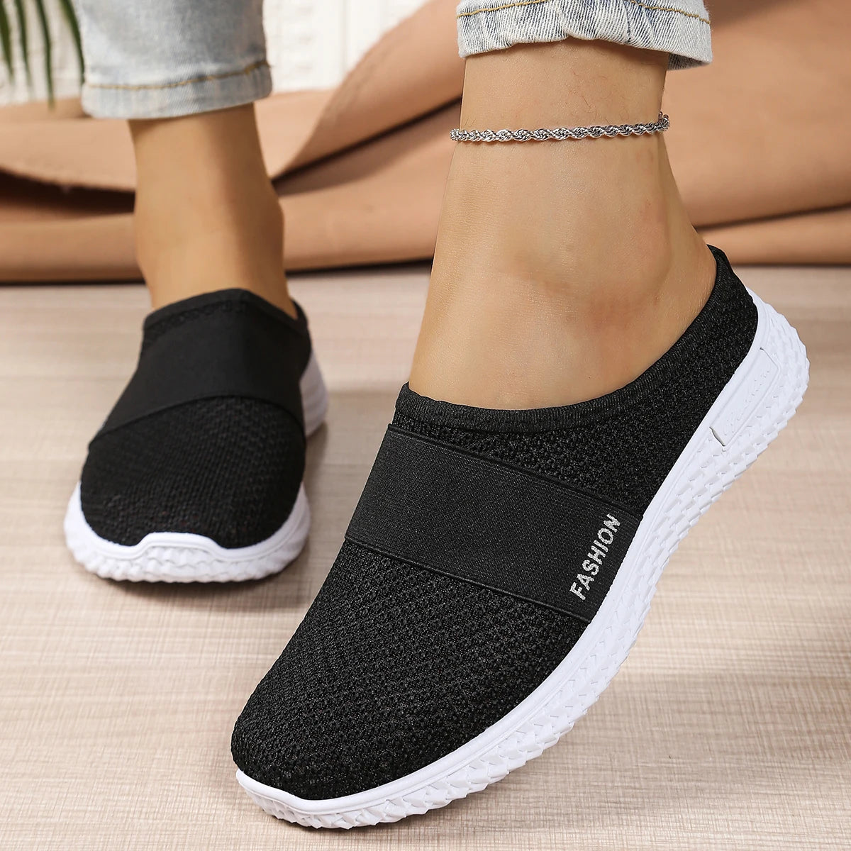 women's shoes Solid Color Mules,  women's summer shoes free shippiing shoes Slippers for women Comfortable and breathable