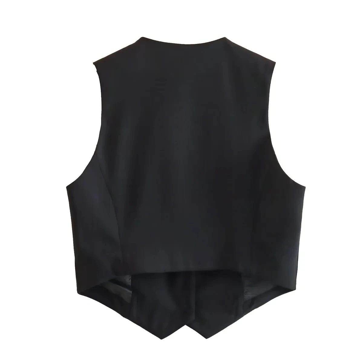 HH Fashion Women Vest Sleeveless Vests for Women Chic V-Neck Single-Breasted Ladies Elegant White Waistcoat Tops