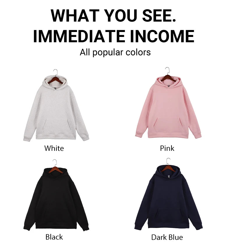 London England Letter Prints Cotton Hoodies Women Jogging Pocket Sweatshirt Sporty Loose Pullover Winter Fleece Warm Clothes