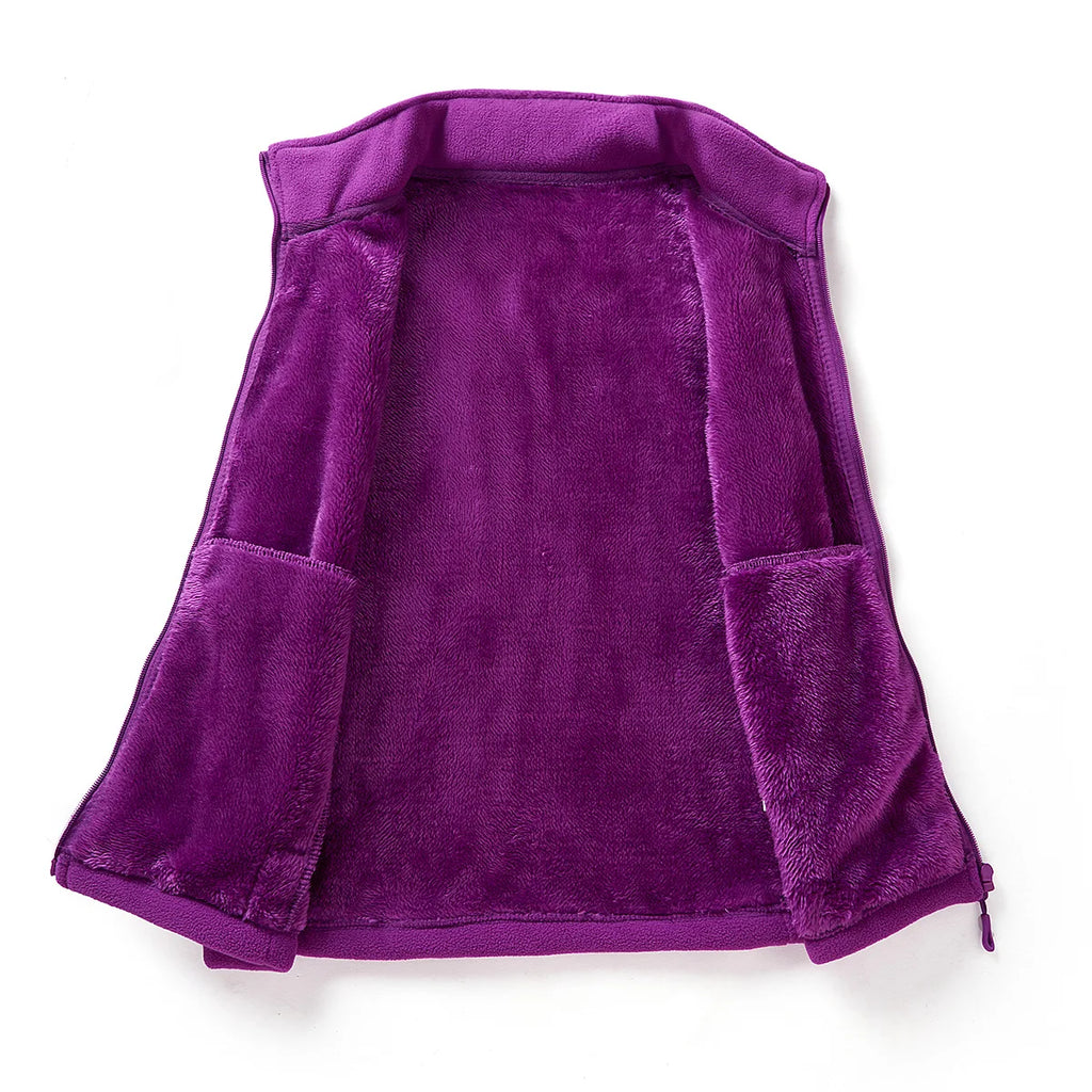 Autumn Winter Polar Fleece Vest Women's Windproof Outdoor Warm Sleeveless  Coat 2025 Plush Stand Collar Casual Waistcoat