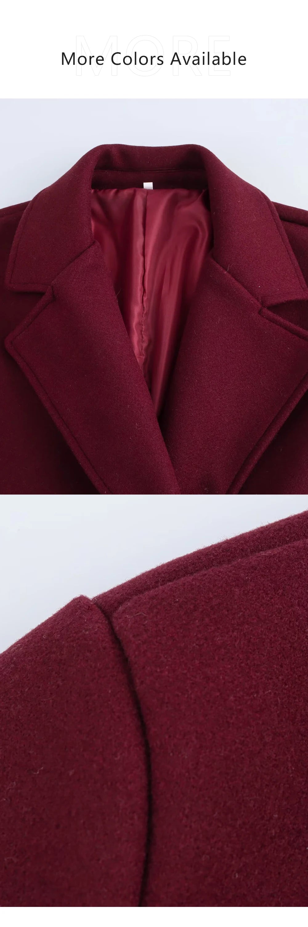 Autumn New Women's Clothing Style Fashionable Tri color Luxury Loose Collar Long Sleeve Coat