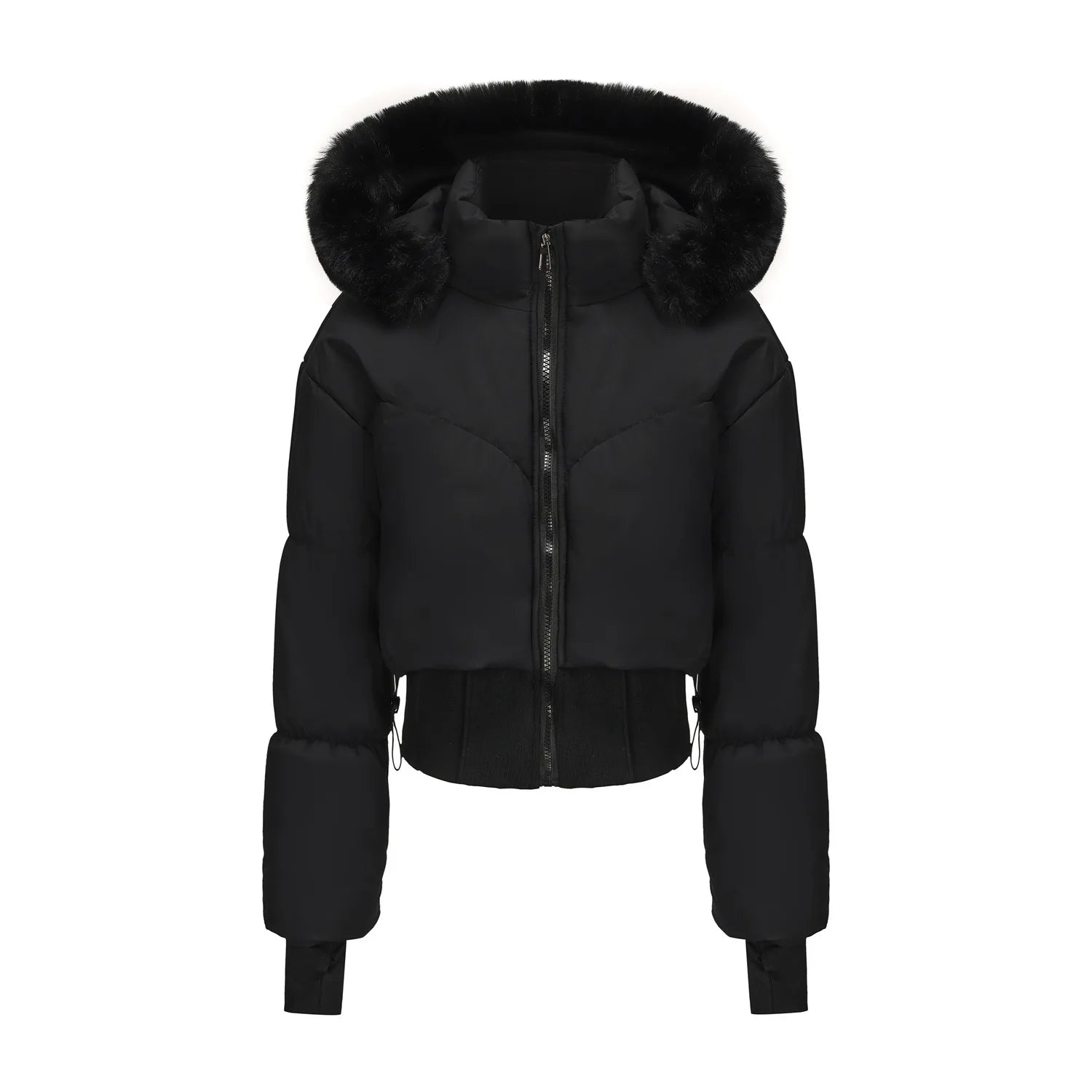 Thick Warm Women's Winter Down Jackets Coats Parkas Large Fur Collar Hood Woman Cotton Padded Puffer Jacket Outwear Overcoat H01