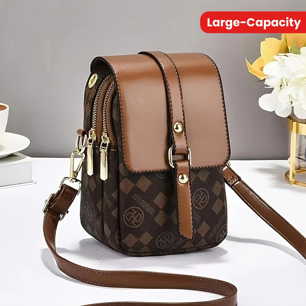 Retro Multi Layer Phone Small Bag, Fashion Lightweight Single Shoulder Crossbody Bag for Women Purse, Travel, Everyday Use