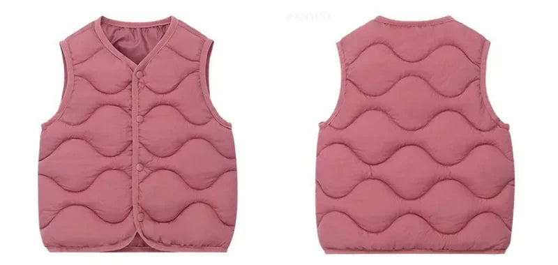 2025 Winter Outdoor Clothes For Children Vests & Vests Winter Kids Boy Girl Clothes Outerwear Infant Life Jacket Waistcost
