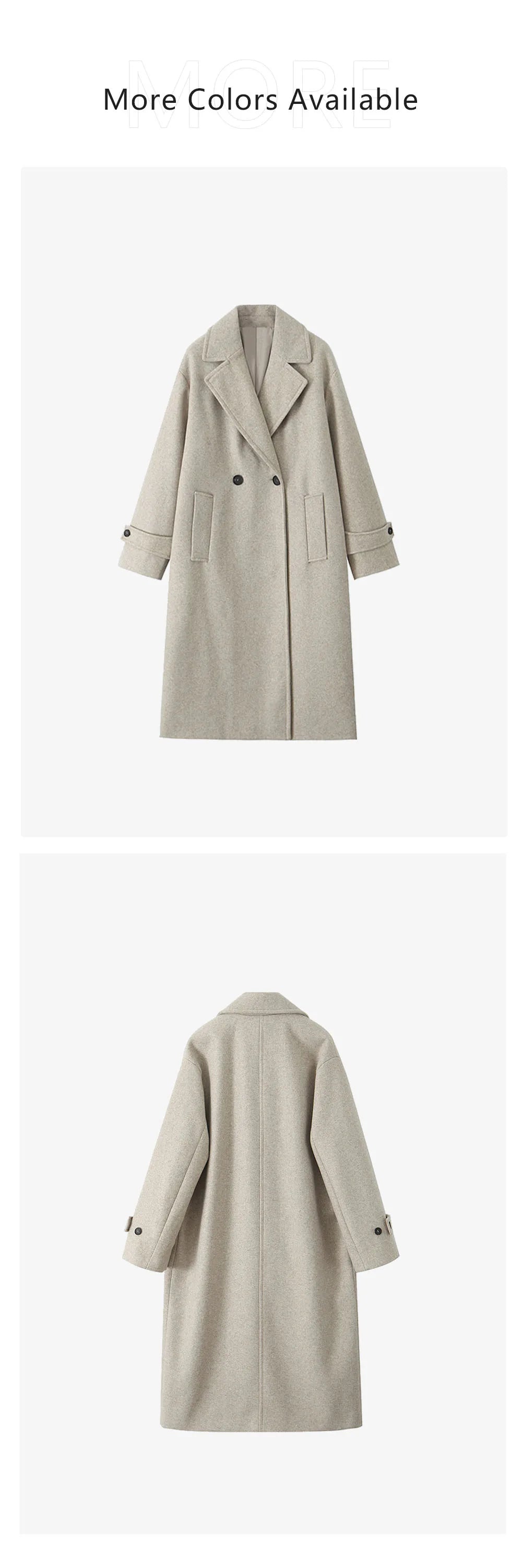 Autumn New Women's Clothing Style Fashionable Tri color Luxury Loose Collar Long Sleeve Coat