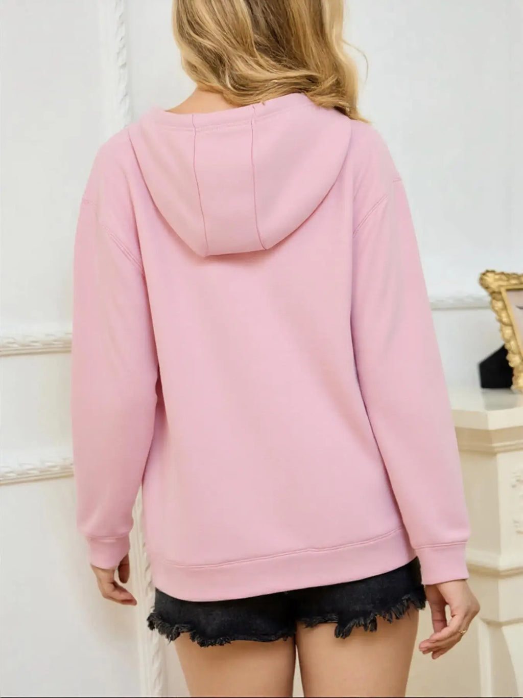 London England Letter Prints Cotton Hoodies Women Jogging Pocket Sweatshirt Sporty Loose Pullover Winter Fleece Warm Clothes