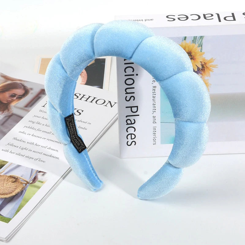 Cute Fashion Multifunctional Women's Face Washing Cuffs Waterproof Water Absorbent Wrist Cotton Velvet Hairband Hair Accessories