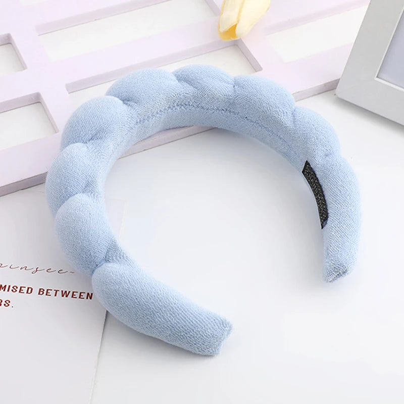 Cute Fashion Multifunctional Women's Face Washing Cuffs Waterproof Water Absorbent Wrist Cotton Velvet Hairband Hair Accessories