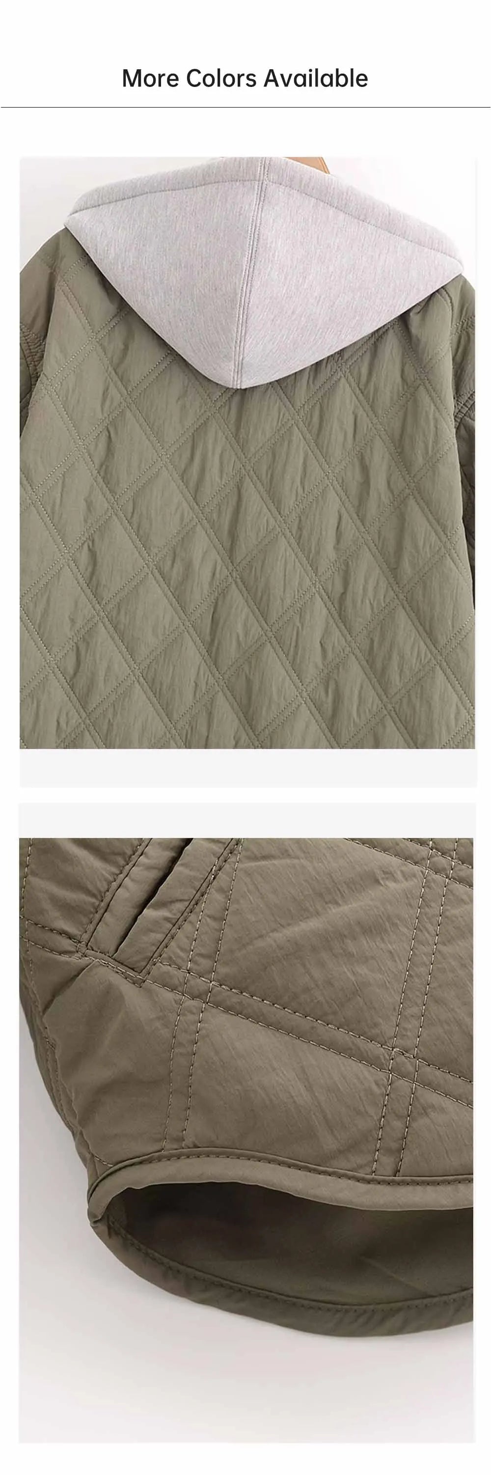 2025 Autumn/Winter New Product Fashion Casual Women's Round Neck Loose Long Sleeve Hooded Jacket Top