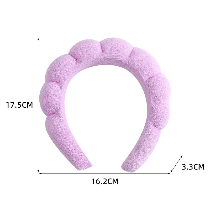 Cute Fashion Multifunctional Women's Face Washing Cuffs Waterproof Water Absorbent Wrist Cotton Velvet Hairband Hair Accessories