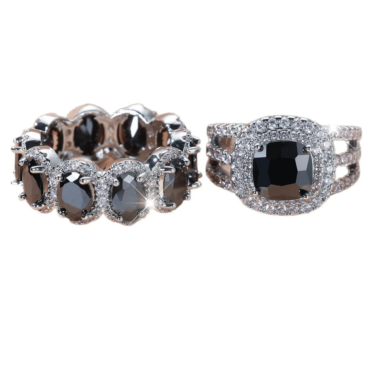 Super Shiny Egg-Shaped Gemstone Women Men's Ring Micro Inlaid Cubic Zirconia Luxury Sparkling Full Diamond Rings Trendy Hot Sale