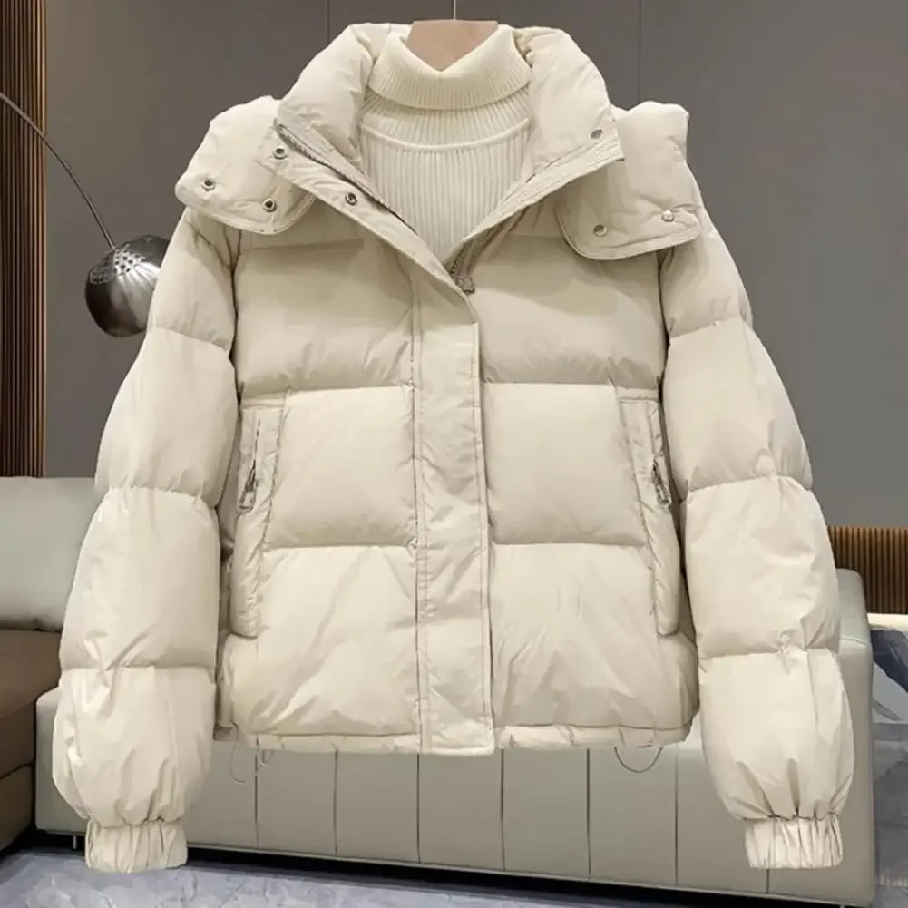 Women 2025 New Winter Jacket Casual Loose Down Coat Oversize Hooded Warm Soft Cotton Puffer Snow Wear Jackets