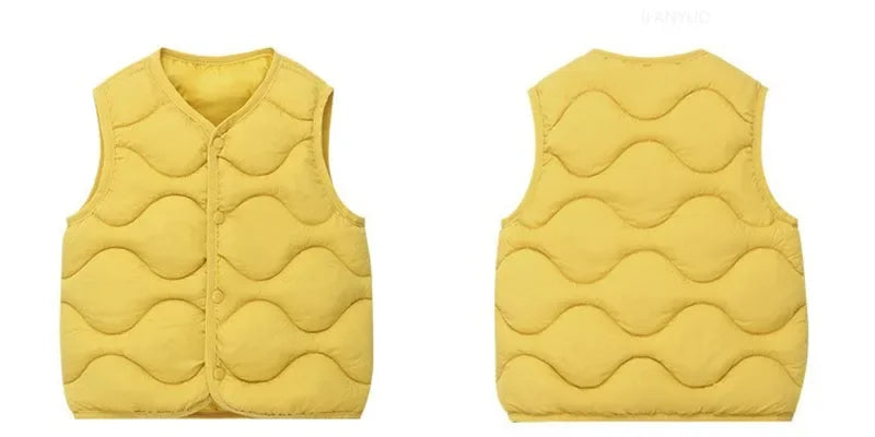 2025 Winter Outdoor Clothes For Children Vests & Vests Winter Kids Boy Girl Clothes Outerwear Infant Life Jacket Waistcost