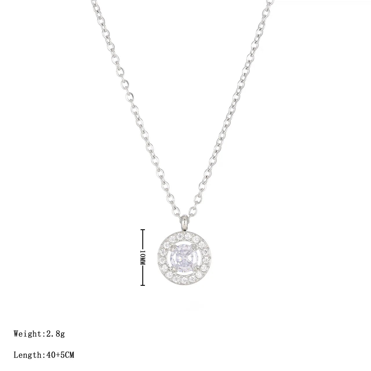 Stainless Steel 14K Gold Heart Pendant Necklace Women's Simple Chain Stylish Design Sense Jewelry Double Layer