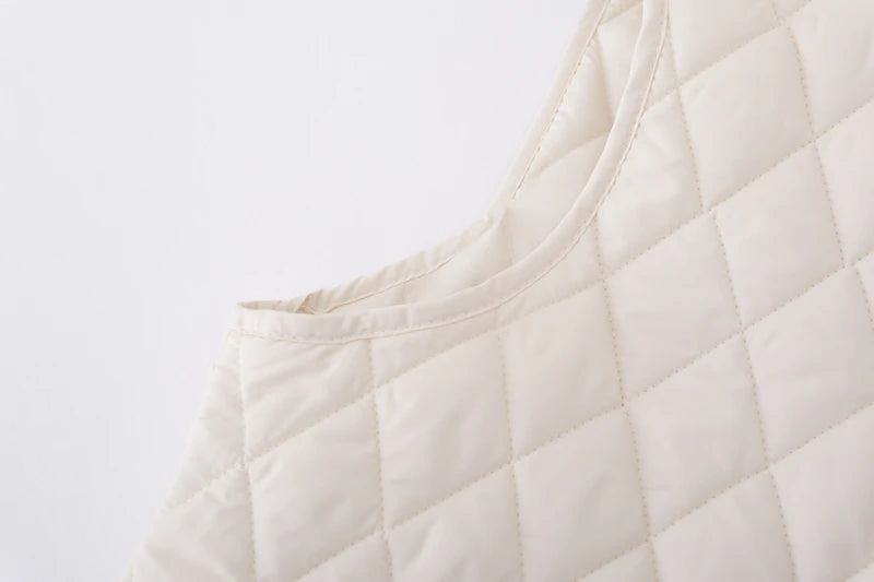 2025 Lightweight Cotton Vest for Middle-Aged And Elderly Women Stand Collar Sleeveless Casual Outerwear Anti-Cold And Warmth