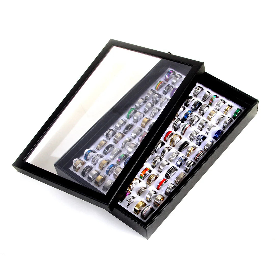 Stainless steel Rings Fashion Jewelry Party Gift Wedding Rings Mix Style Wholesale 100pcs/Lots Mens Womens