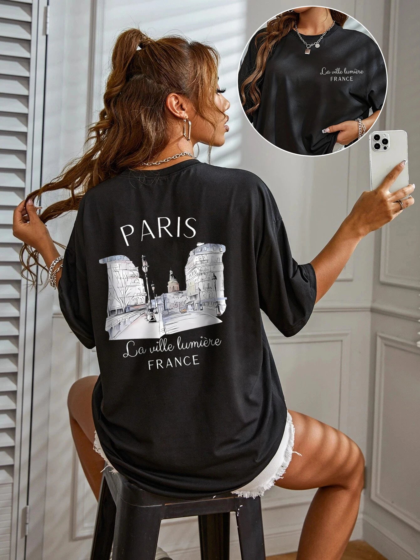 Women New Fashionable T Shirt Crew Neck Short Sleeve Printed T-Shirt Relaxed Fit Casual Summer Top