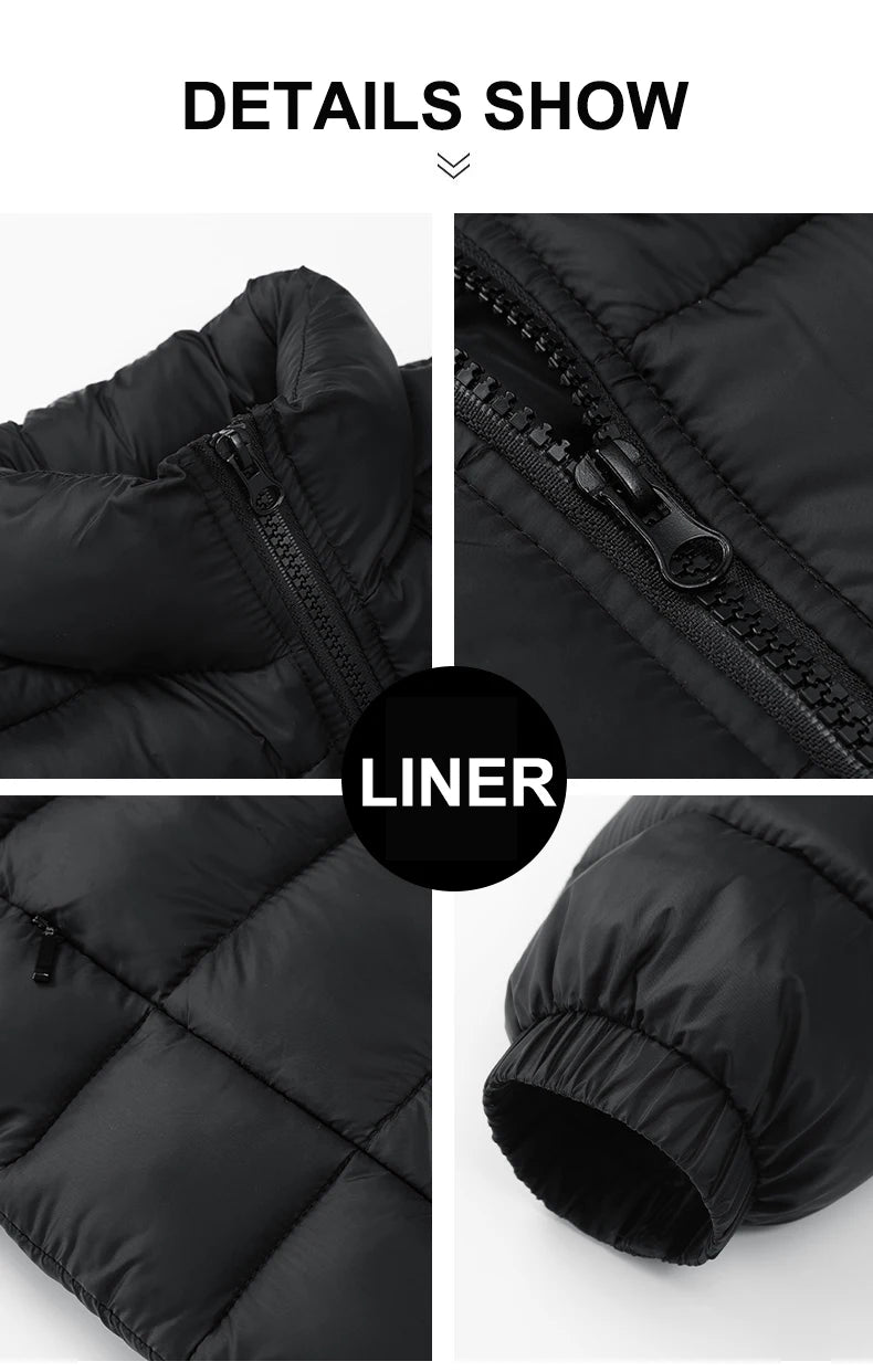 CHRLCK Women's 3 In 1 Thick Hiking Jacket Down Cotton Waterproof Winter Windbreaker Outdoor Warm Camping Jacket Windproof Coat