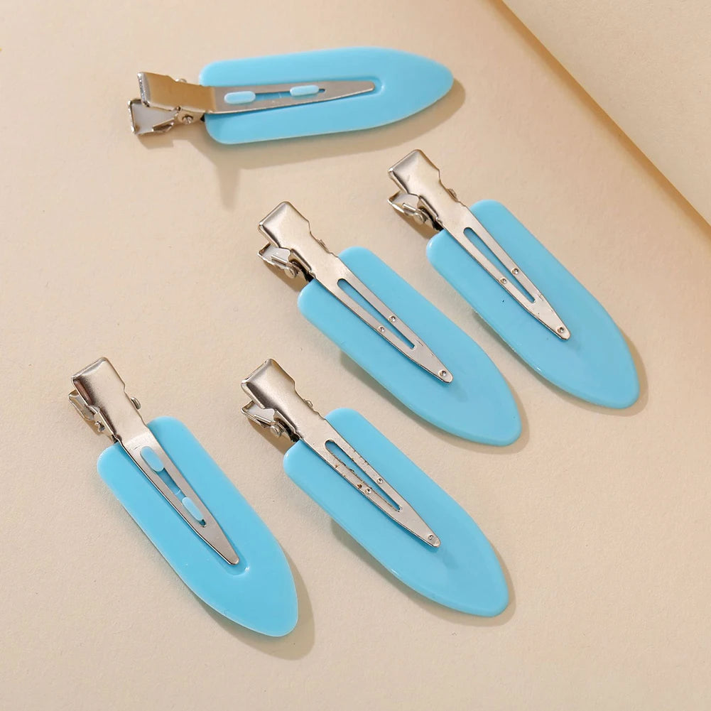 4Pcs No Bend Hair Clips Makeup Clips Beauty Salon Seamless Hairpin for Salon Hairstyle Women Girls Makeup Accessories