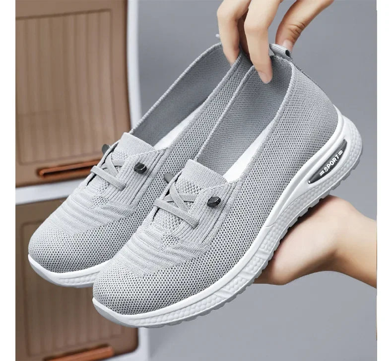 2025 Women's Casual Shoes Fashion Breathable Walking Flat Bottom Sports Shoes Women's Fitness Large Pink Women's Shoes 36-43