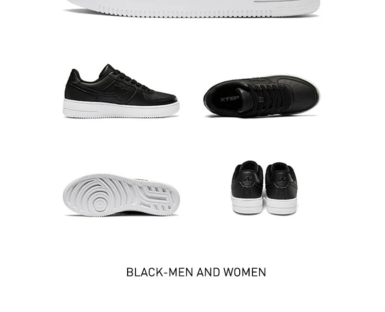 Xtep Women Men Skateboarding Shoes Non-Slip Casual White Couple Skate Sneakers Male Female Luxury Brand Shoes 881219319851