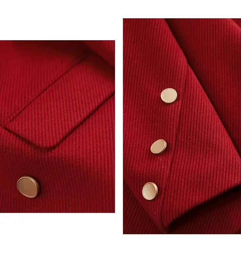 Luxury Brand Blazers Women Clothing Autumn Winter Jacket Button Office Ladies Coat Design Jacket Long Sleeve Outerwear Suits New