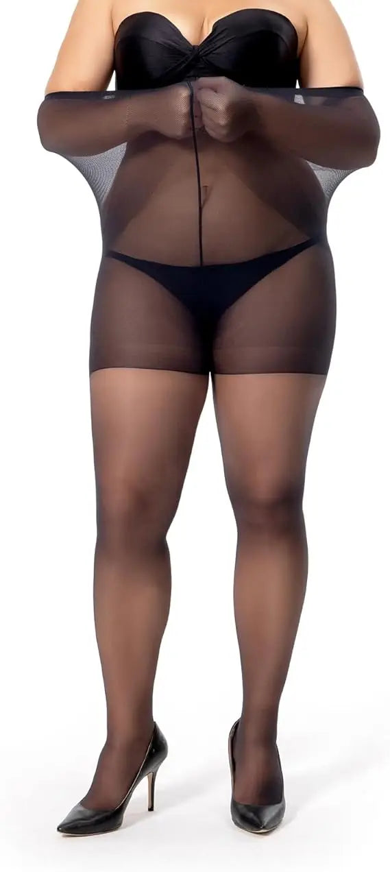 2 Pcs Female Black High elasticity anti hook wire Stockings Women Sheer Tights with Control Top 20D Nylon Good Elastic Pantyhose