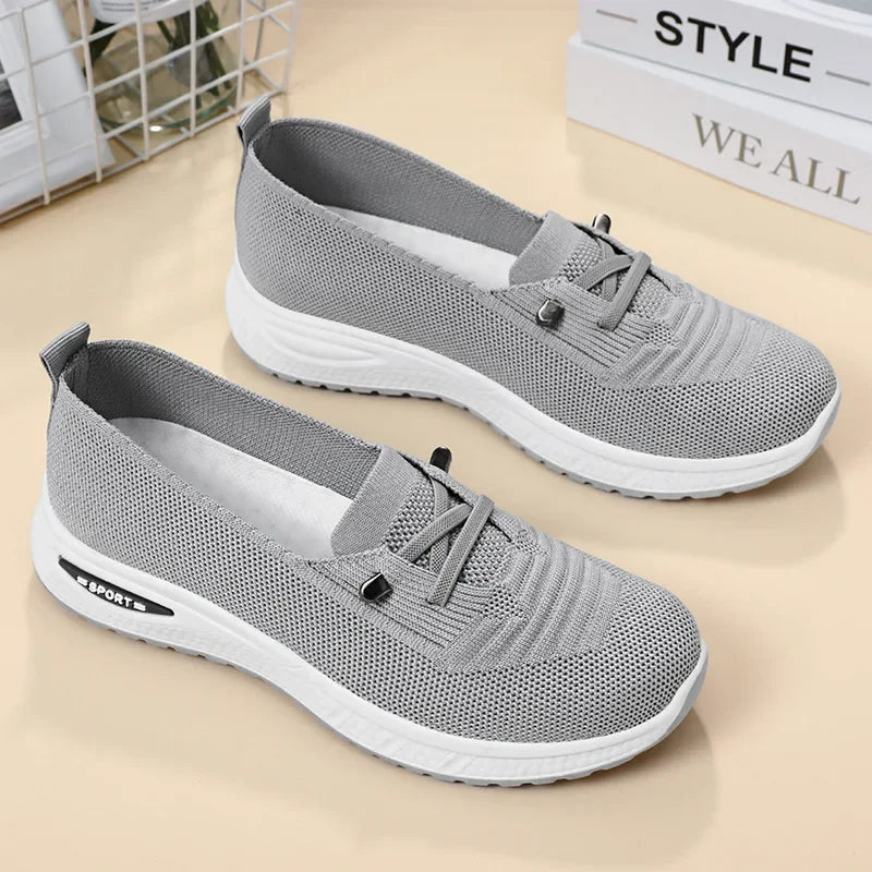 2025 Women's Casual Shoes Fashion Breathable Walking Flat Bottom Sports Shoes Women's Fitness Large Pink Women's Shoes 36-43
