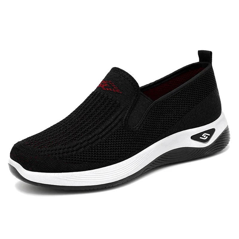 Spring and summer new women's shoes, knitted breathable, sports running shoes, casual work shoes, platform shoes