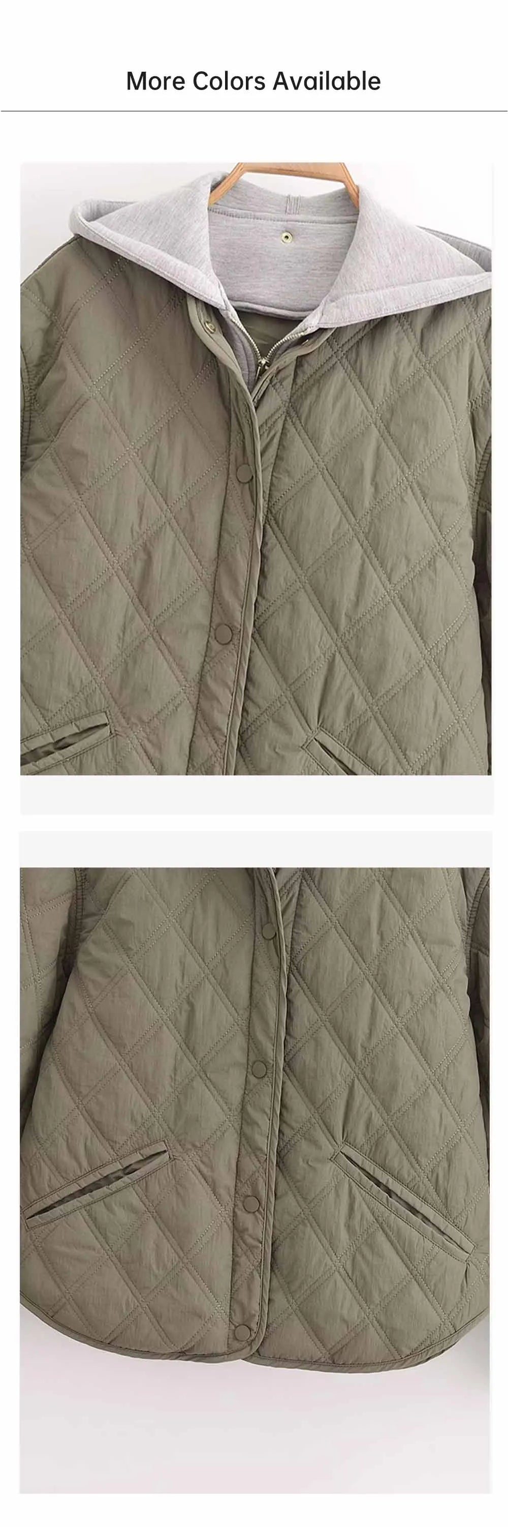 2025 Autumn/Winter New Product Fashion Casual Women's Round Neck Loose Long Sleeve Hooded Jacket Top