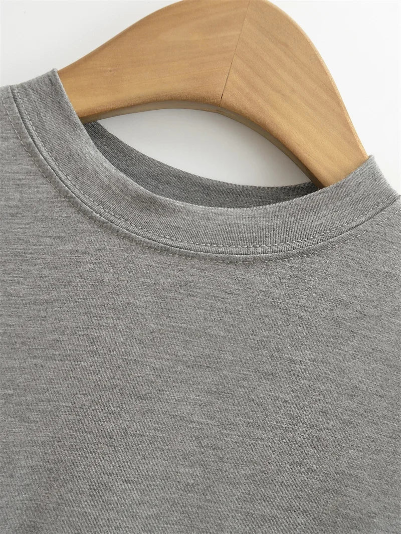 2025 New High Quality Casual T shirt Sexy Slim Short Sleeves Fashion Trend Solid Women Clothing y2k Tops